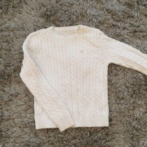 White w/ pink Ralph Lauren Polo Sweater